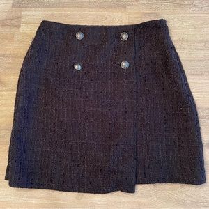 Loft Black Tweed Skirt